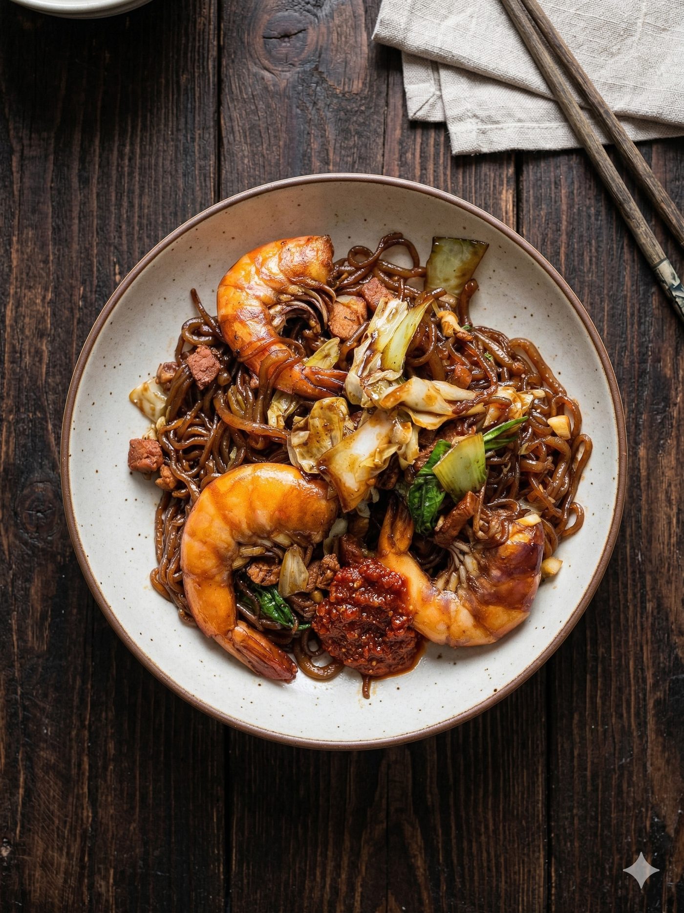 Keto prawn char kuey teow